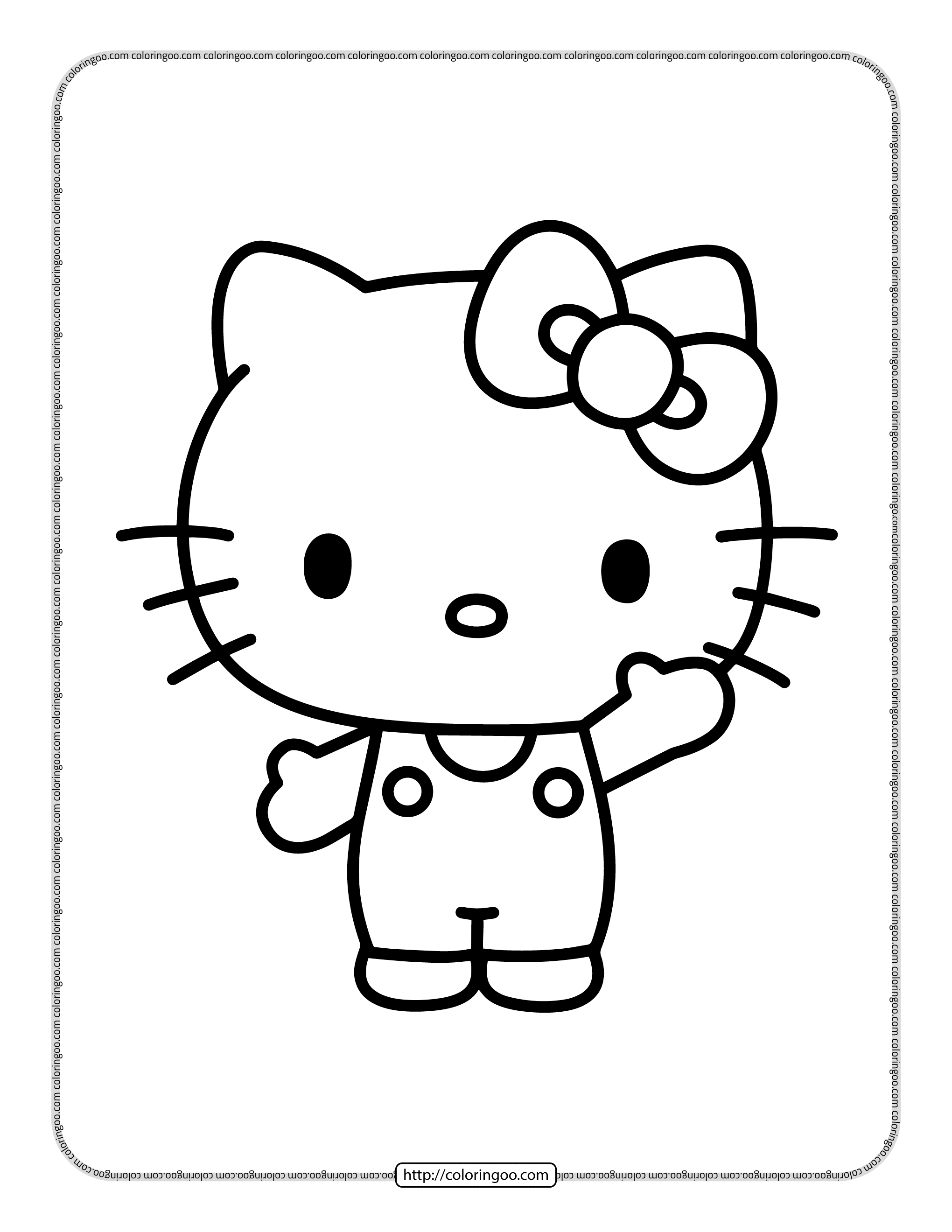 printable hello kitty coloring activities