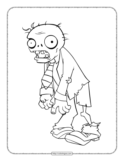 printable plants vs zombies coloring pages