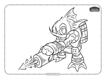 printable skylanders gill coloring pages