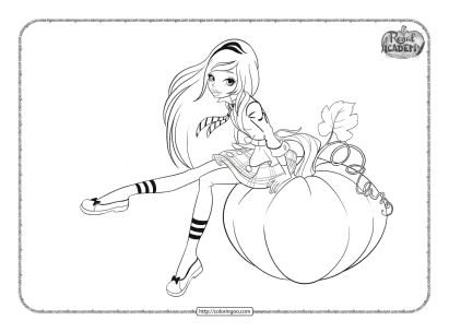 regal academy rose cinderella coloring sheet