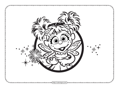 sesame street abby cadabby coloring sheet