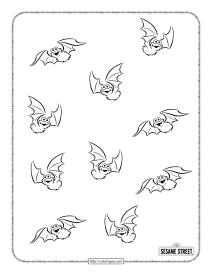 sesame street bats pdf coloring page