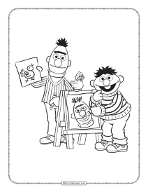 sesame street bert and ernie coloring pages