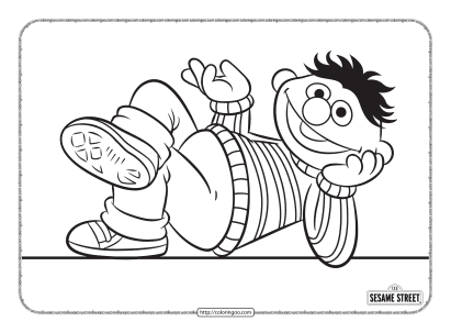 sesame street ernie pdf coloring activities