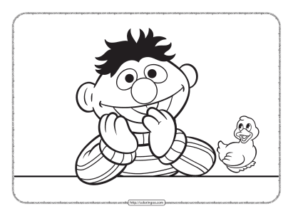 sesame street ernie pdf coloring pages