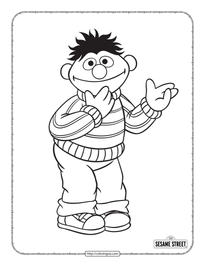 sesame street ernie pdf coloring sheet