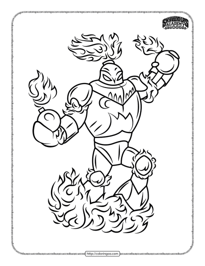 skylanders blast zone coloring pages