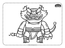 skylanders fire kraken coloring pages