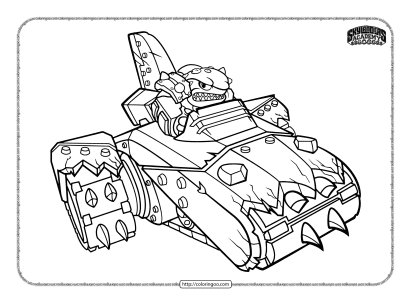 skylanders terrafin in shark tank coloring pages