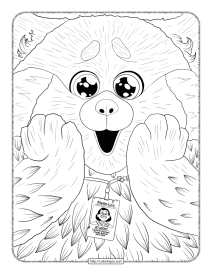 turning red cute panda coloring pages