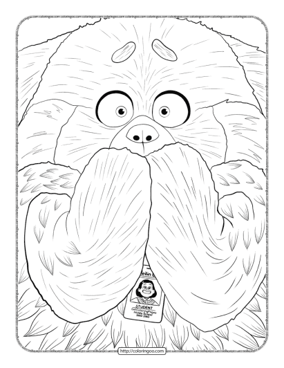 turning red panda coloring pages