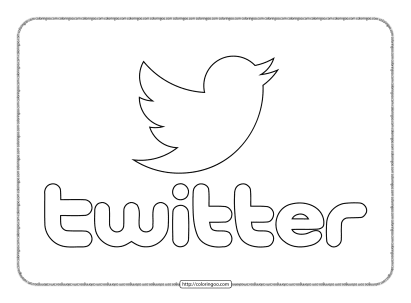 twitter logo with text pdf outline