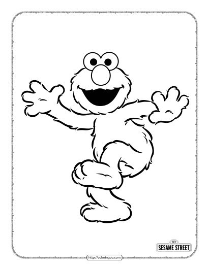 what is elmo doing coloring page