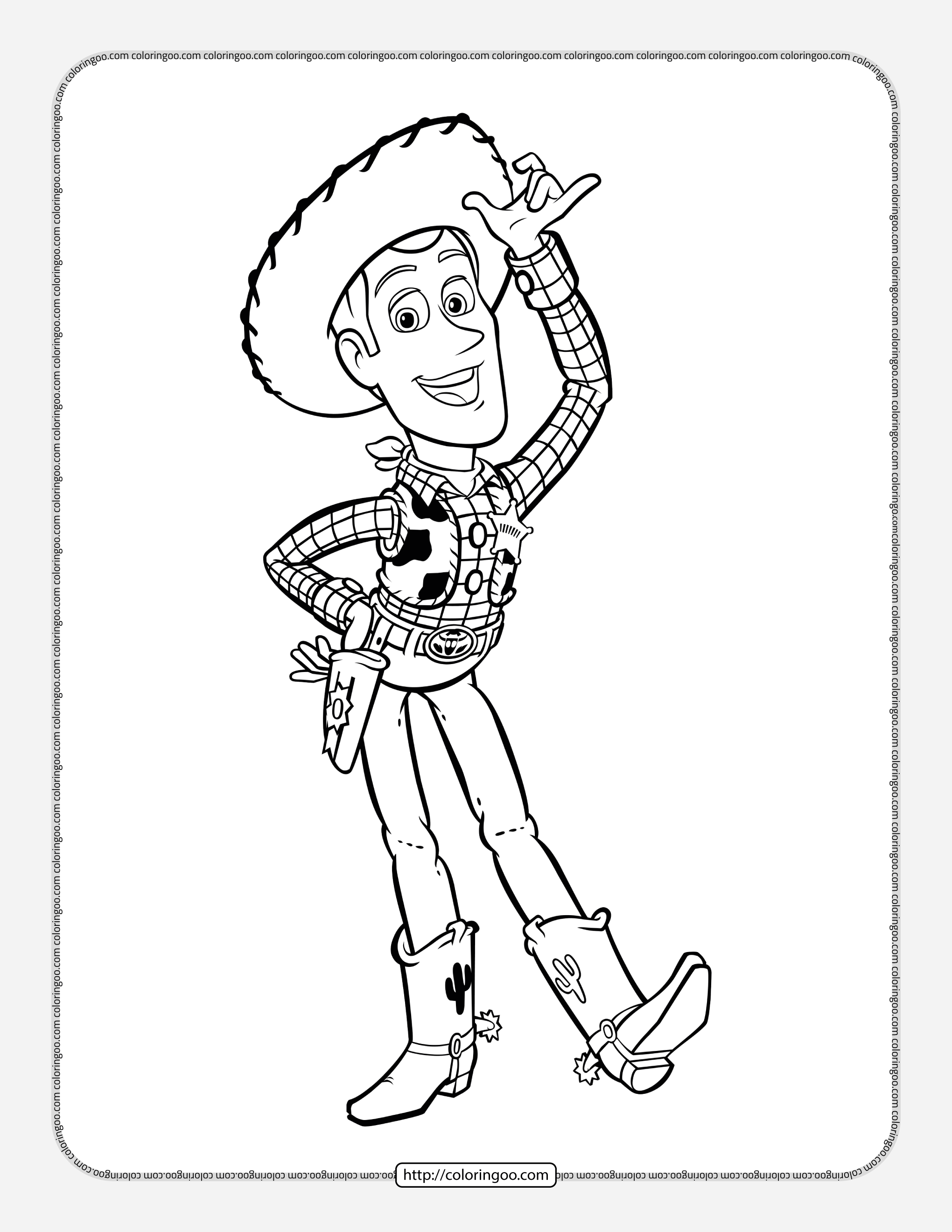 woody toy story coloring pages