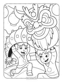 chinese new year coloring sheet