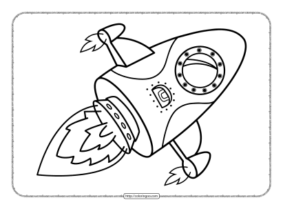 cool rocket pdf coloring pages