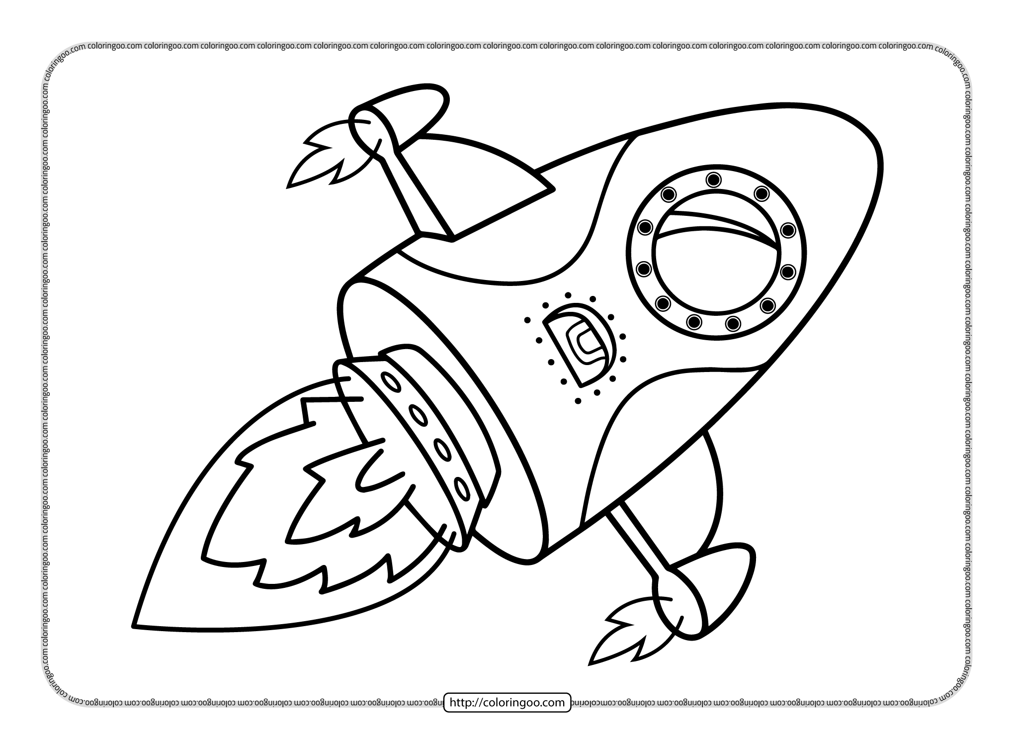cool rocket pdf coloring pages
