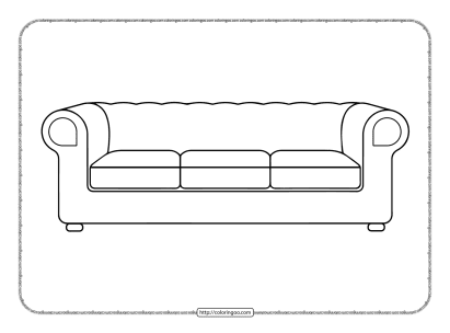 couch coloring pages