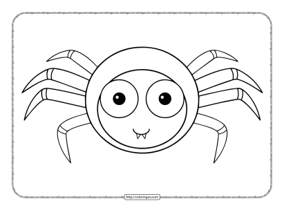 cute cartoon spider coloring pages