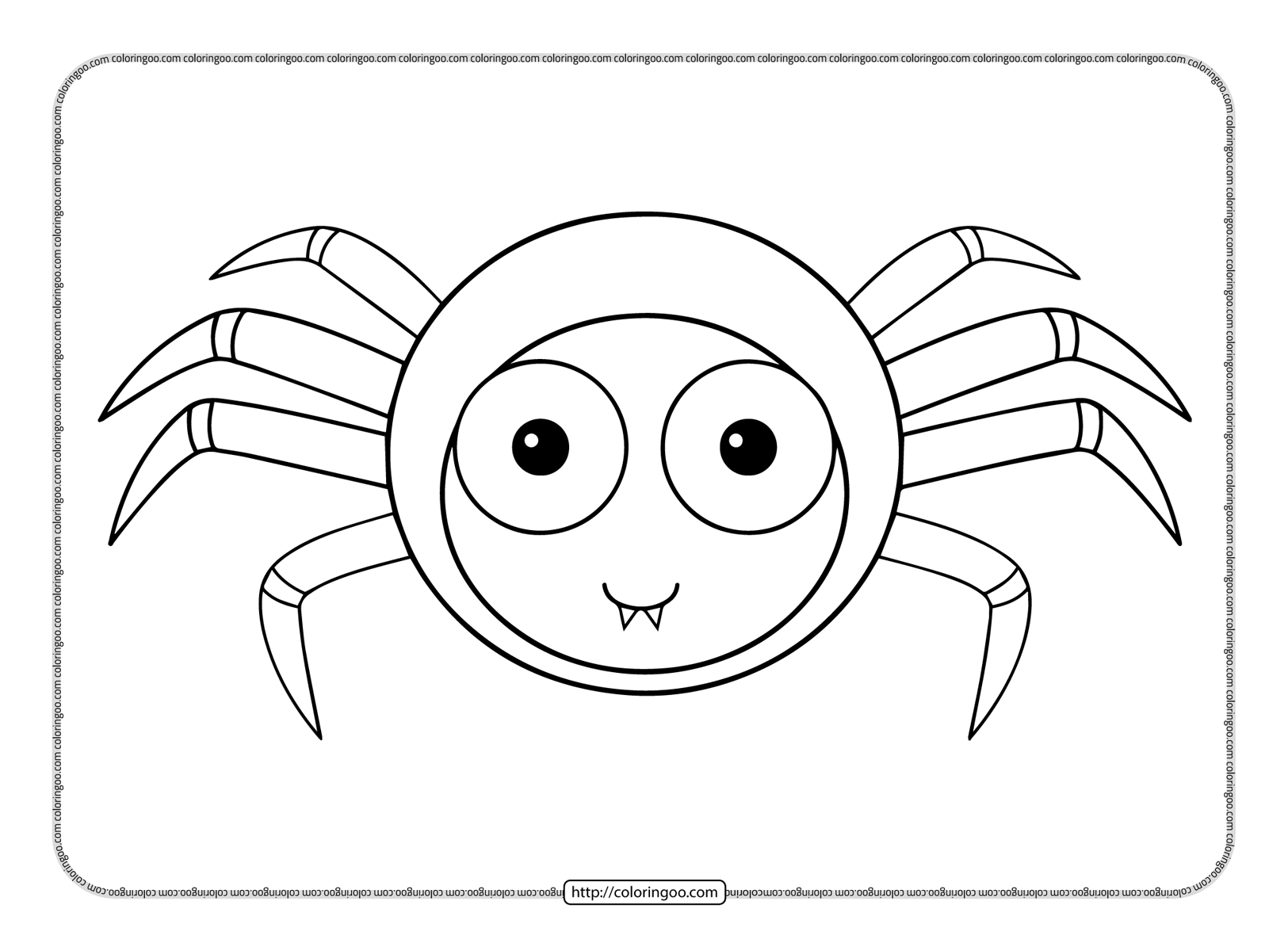 cute cartoon spider coloring pages
