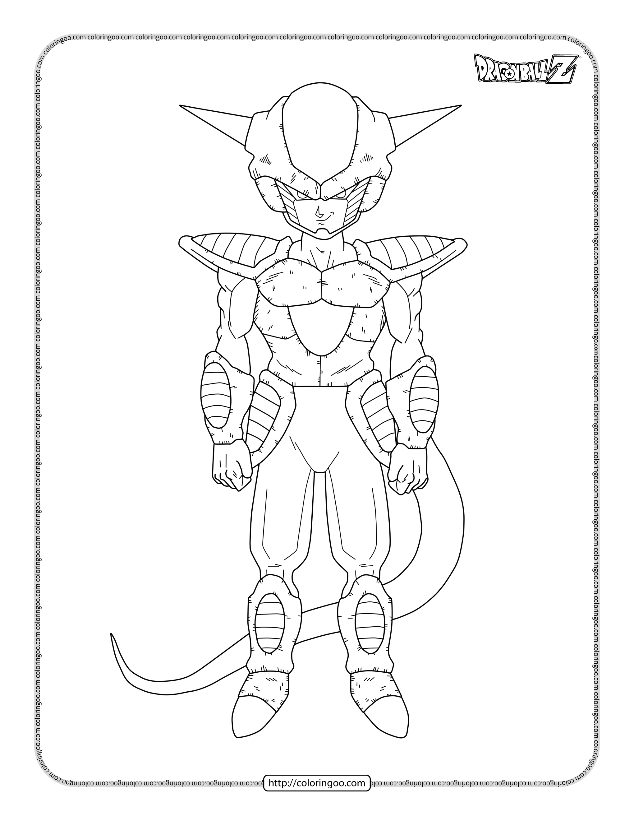 dragonball frost primera forma coloring pages