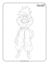 dragonball gogeta super saiyan coloring pages