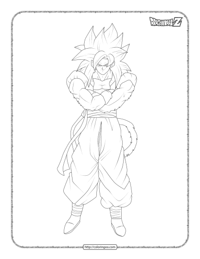 dragonball gogeta super saiyan coloring pages