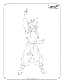 dragonball gogeta super saiyan coloring sheet