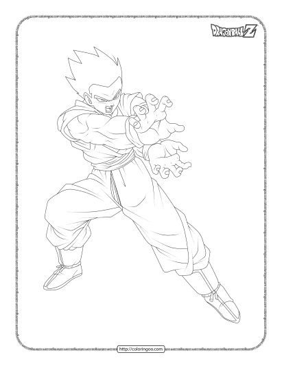 dragonball gohan definitivo coloring pages