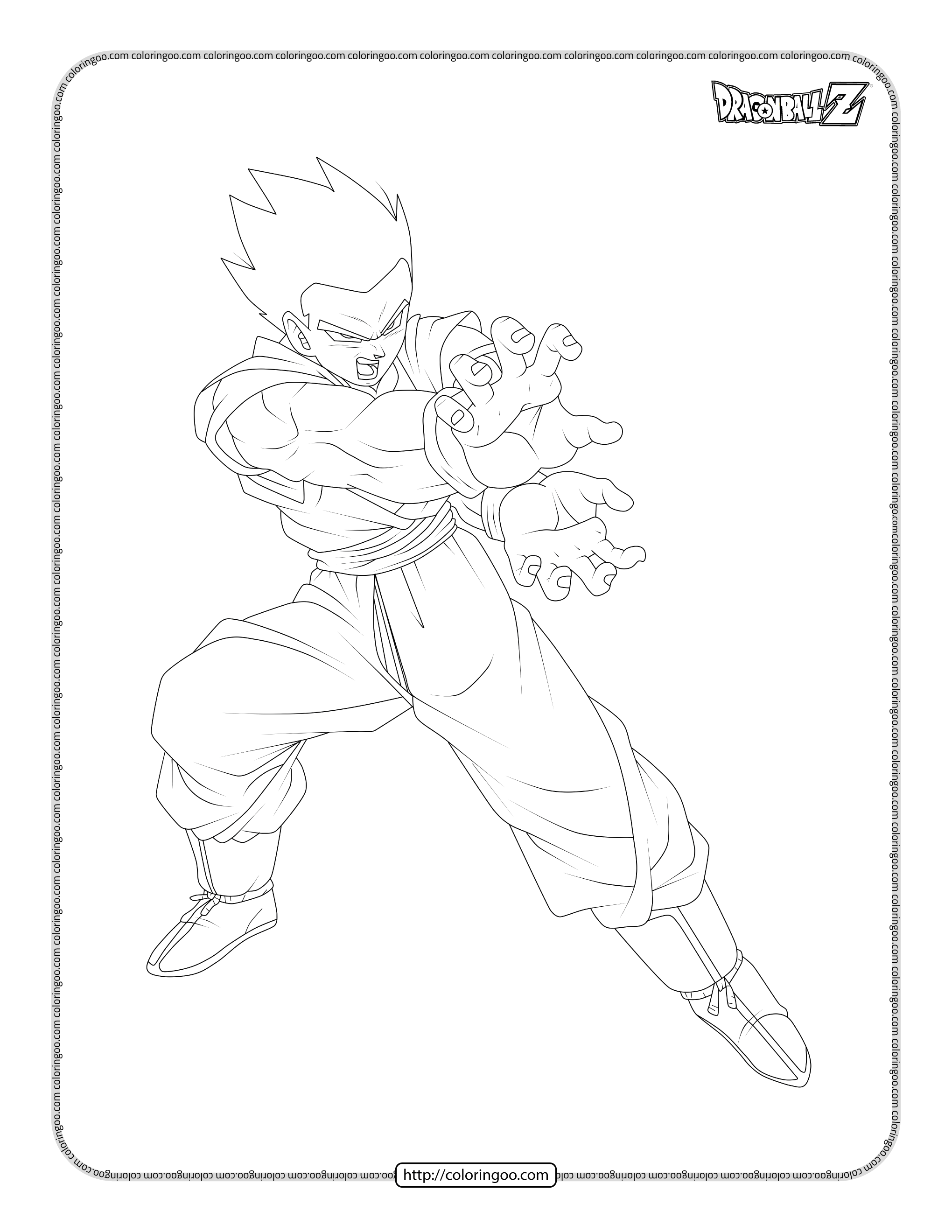 dragonball gohan definitivo coloring pages