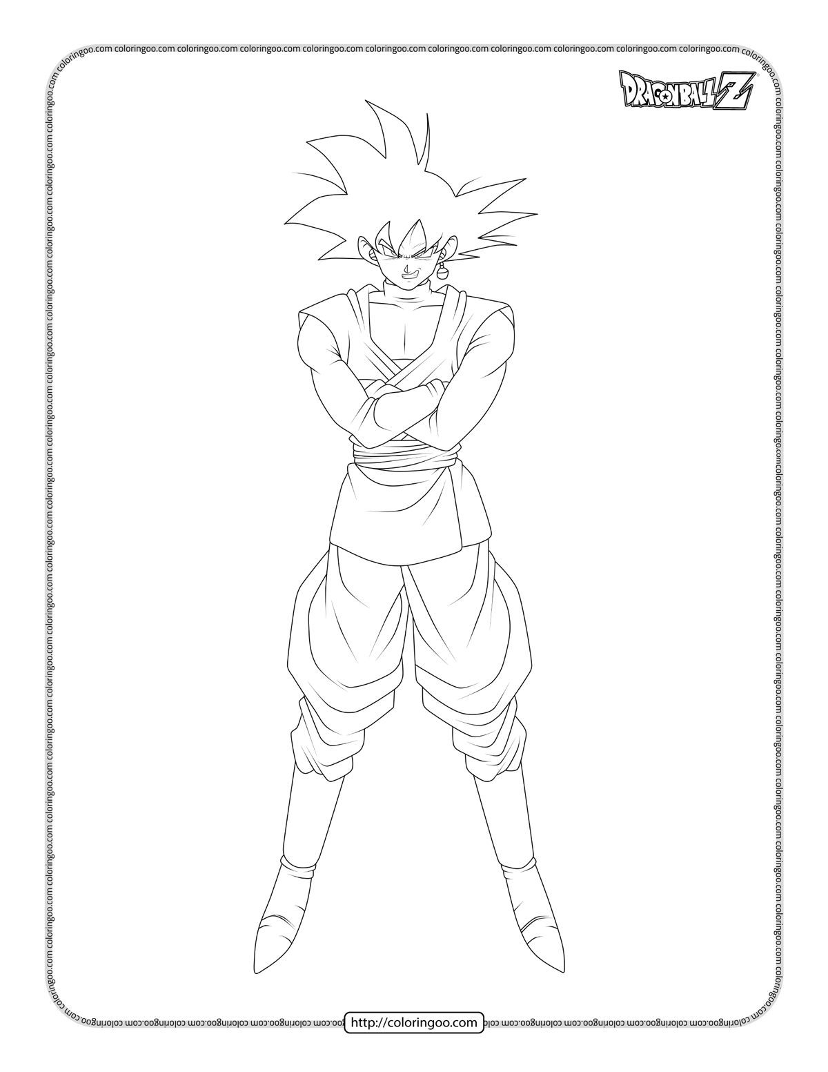 free goku coloring pages