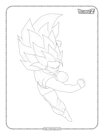 free printable goku coloring sheet