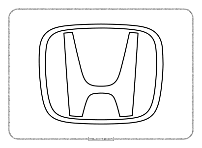 free printable honda logo vector outline