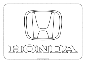 free printable pdf honda logo vector outline