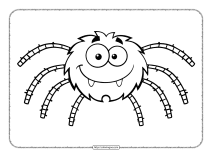 free printable spider coloring pages for kids 1