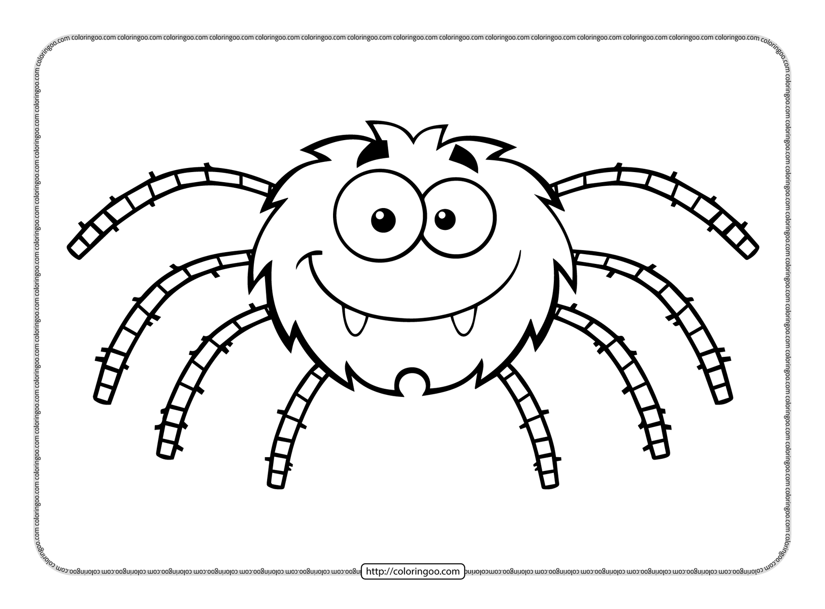 free printable spider coloring pages for kids 1