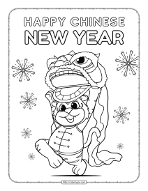 happy chinese new year coloring pages