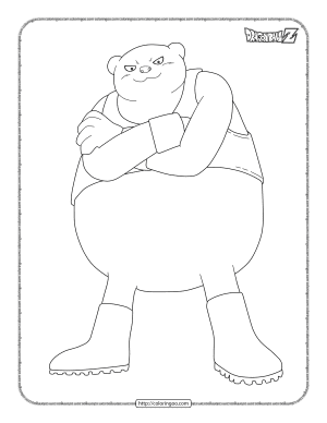 printable dragonball botamo coloring pages