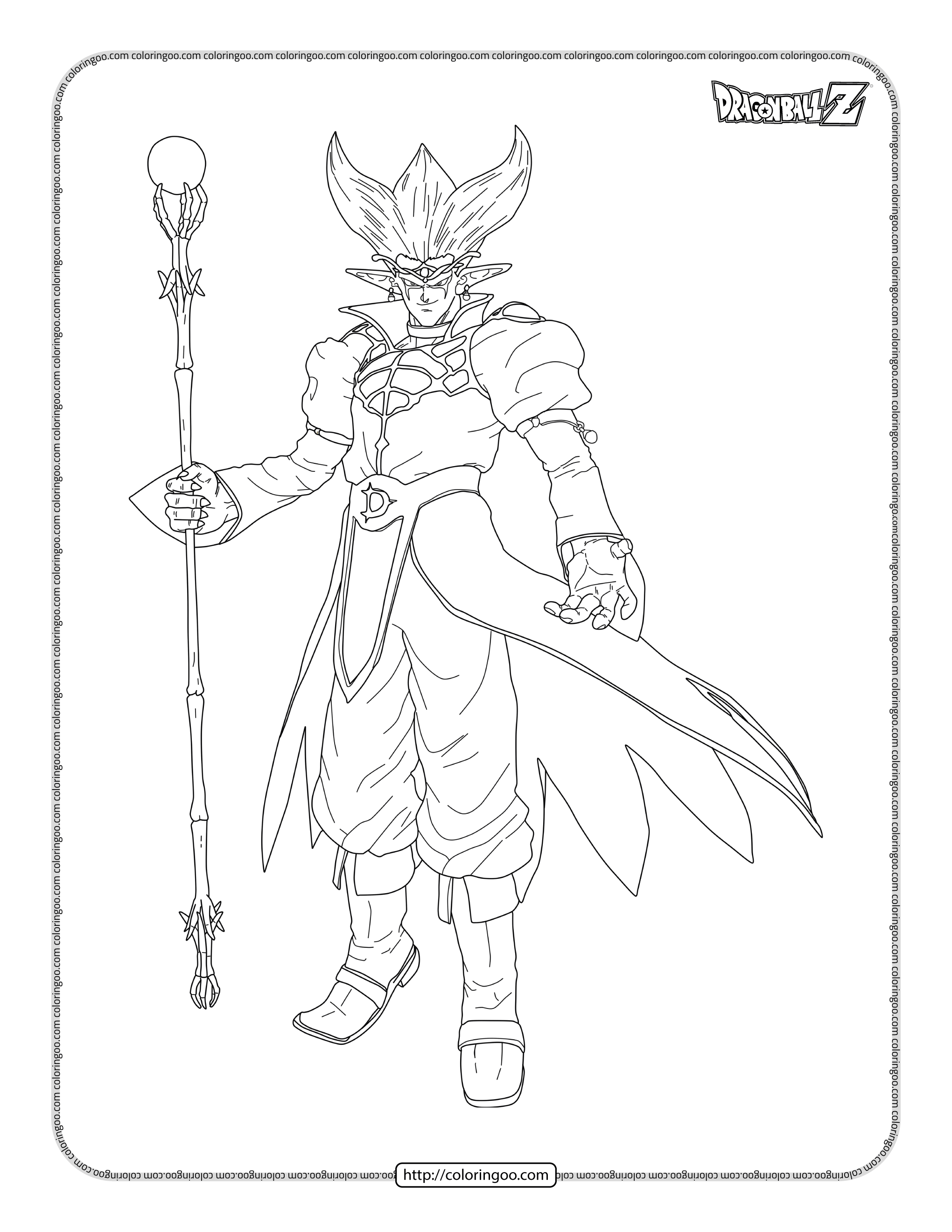 printable dragonball demigra coloring pages
