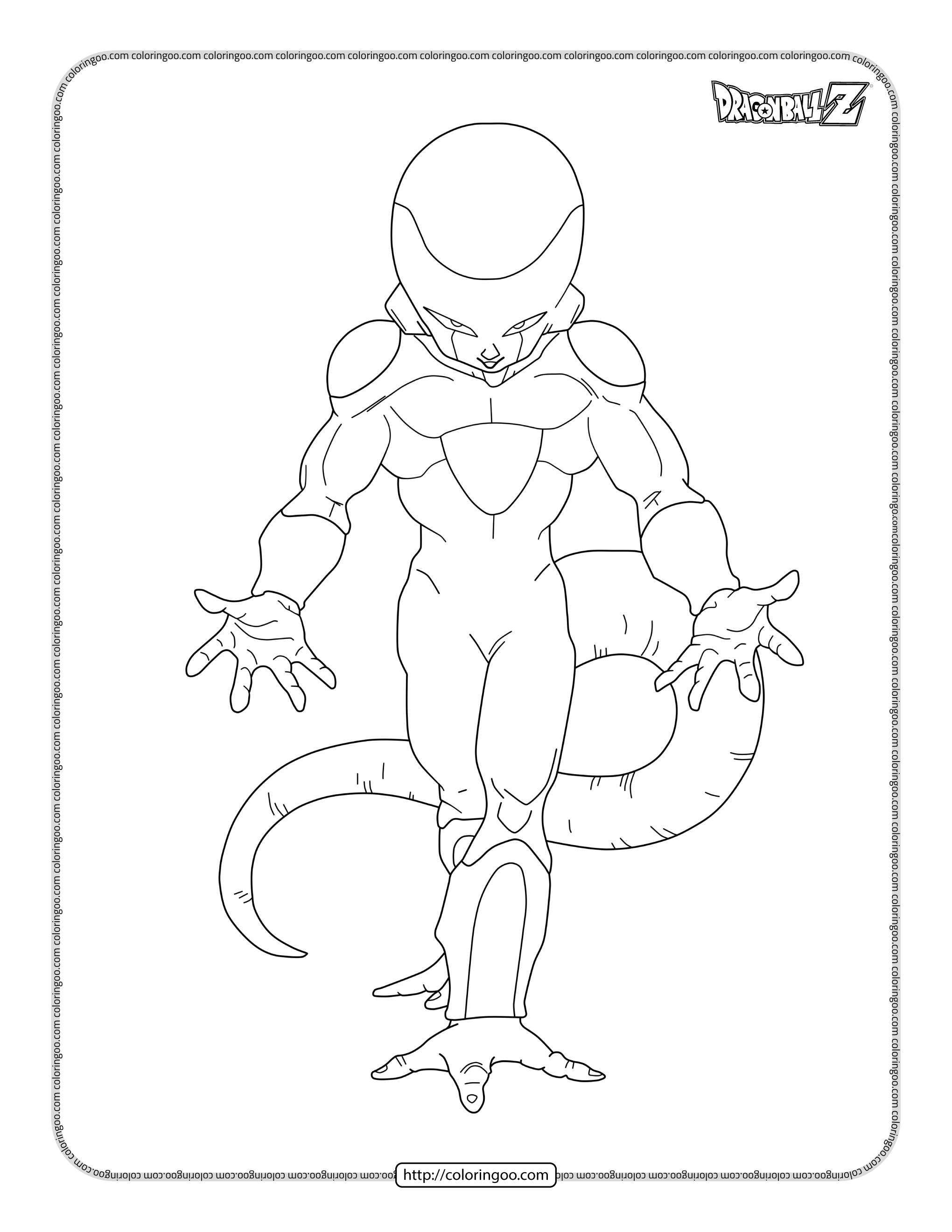 printable dragonball freezer coloring pages