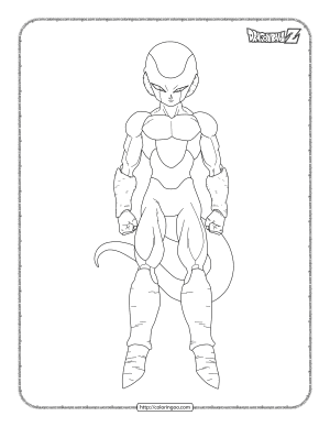 printable dragonball frost forma coloring sheet