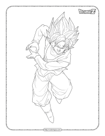 printable goku coloring pages