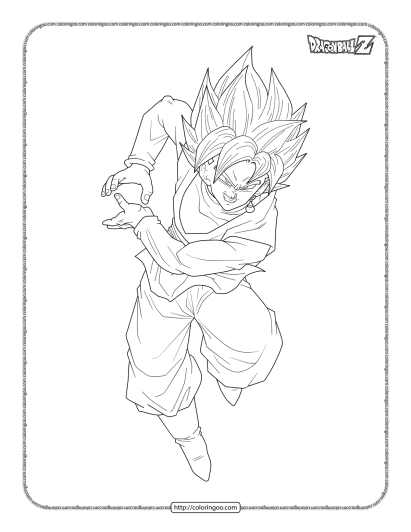 printable goku coloring pages