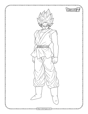 printable goku coloring pages for boys
