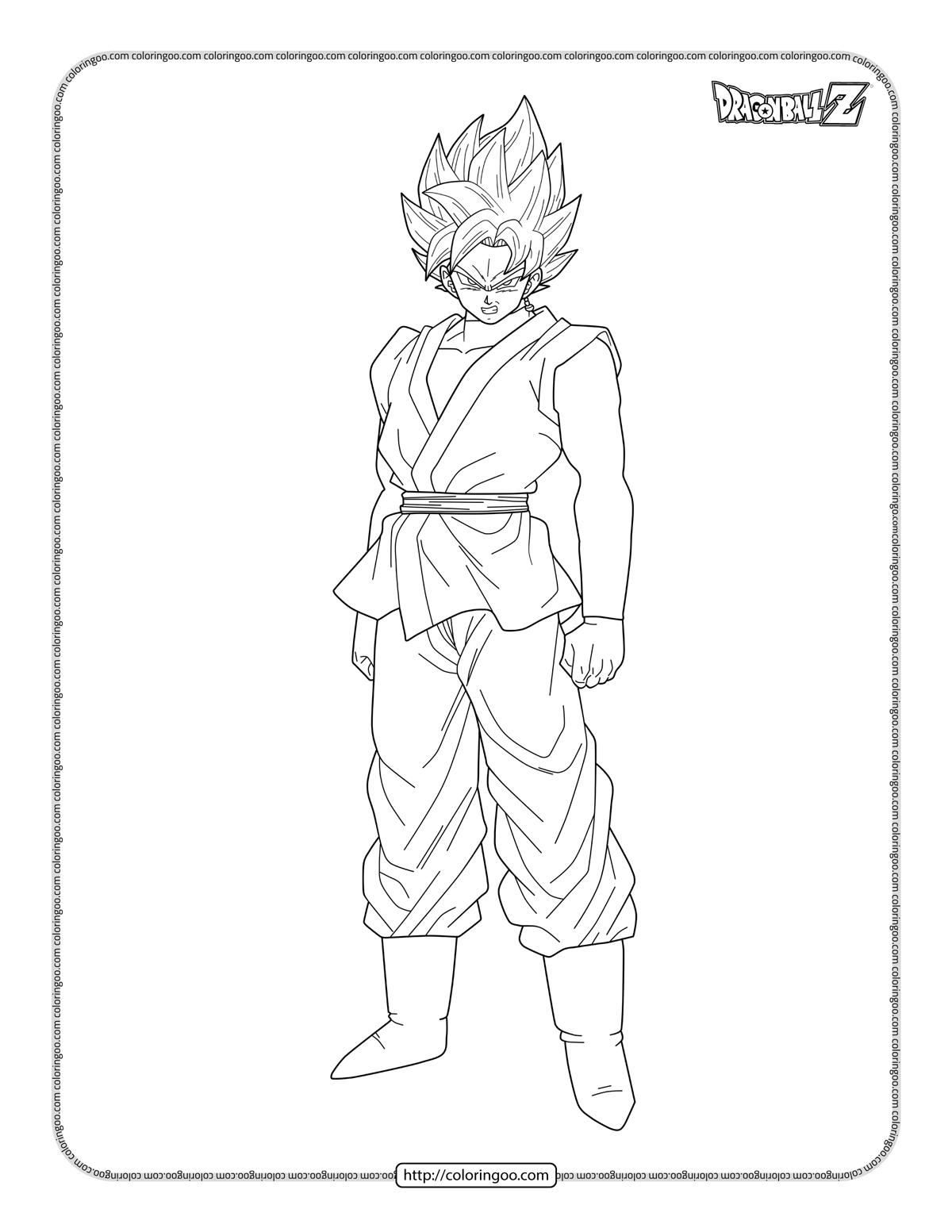 printable goku coloring pages for boys