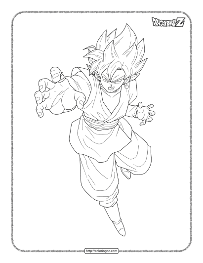 printable goku coloring sheet