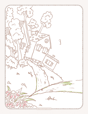 printable village coloring pages for kids
