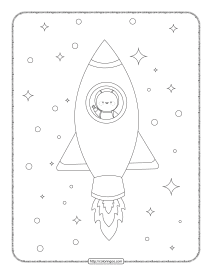 rocket coloring sheet