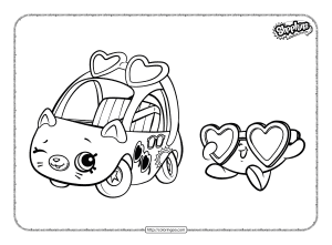 shopkins cutie car sunny sedan coloring pages