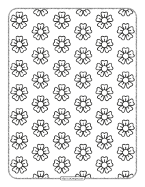 simple flower icon patterns coloring page 14